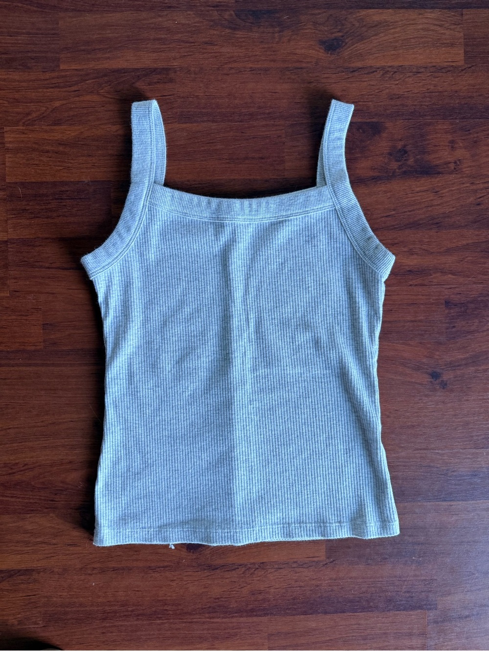 American Eagle Outfitters Ribbed Square Neck Tank -‎ Light Beige